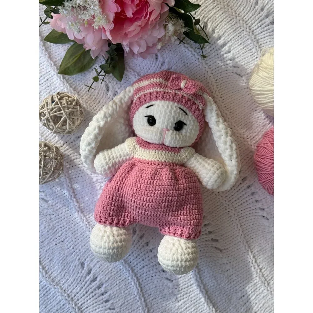 Crochet Stuffed Bunny | Handmade Amigurumi Bunny Toy | Gift Idea